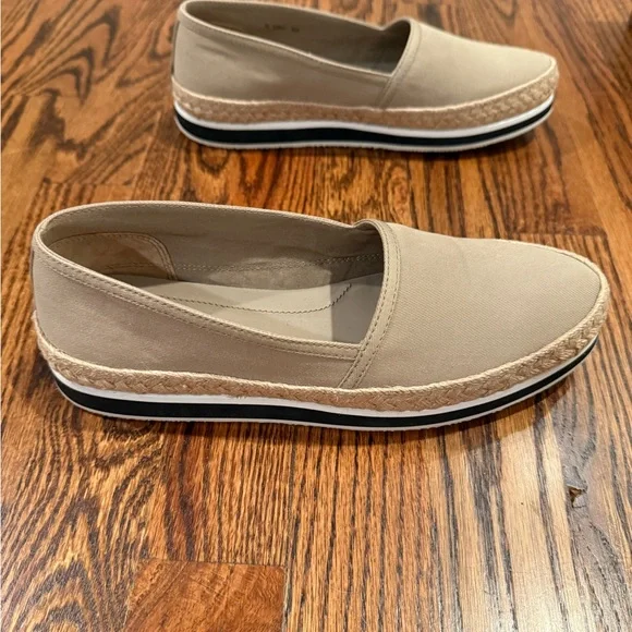 PRADA SPORT CANVAS SLIP-ON ESPADRILLES KHAKI LOAFER - Retail $495 - Picture 2 of 8